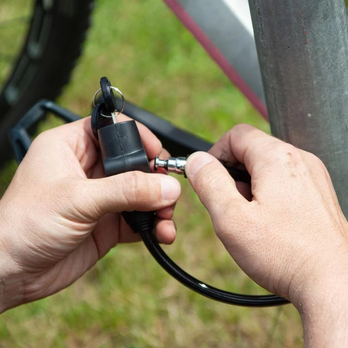 Fischer-MTS Fahrradschloss 85849, Kabelschloss, Länge 180cm, Sicherheitslevel 3 – Bild 3