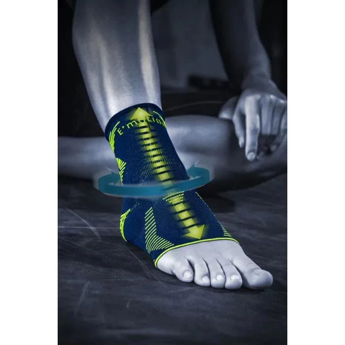 Medi Fußbandage Levamed E+motion, Sprunggelenk, Rechts & Links, Blau/grün, Größe V – Bild 6