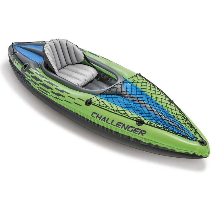 Intex Schlauchboot Challenger K1 Kayak, 68305NP, Für 1 Person, Mit Luftpumpe Und 1 Paddel – Bild 3
