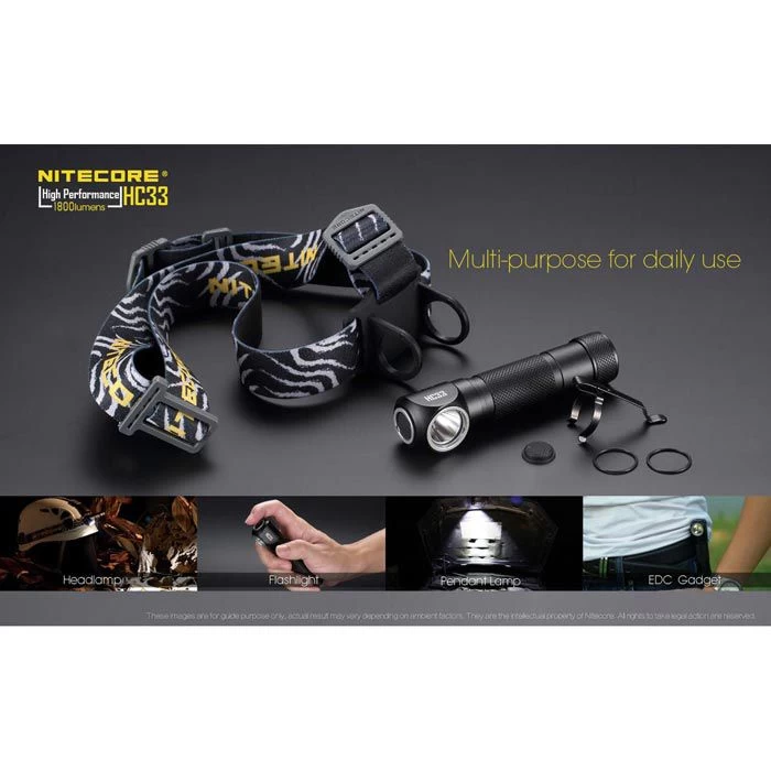 Nitecore Stirnlampe HC33 LED, 1800 Lumen, Akku, Wasserdicht â Bild 2