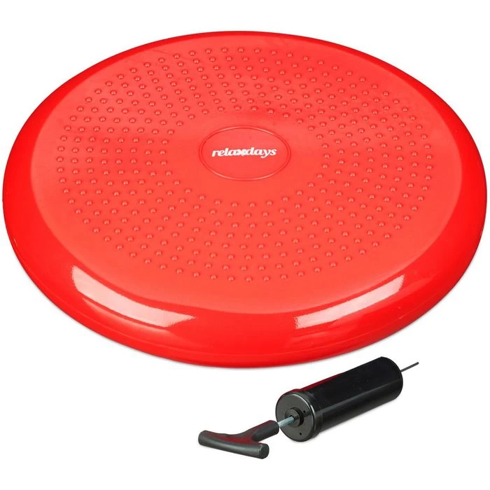 Balancekissen Relaxdays Ø 33cm, Rot, Orthopädisches Ballsitzkissen