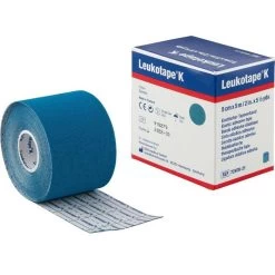 Leukotape Kinesio-Tape K, Wasserfest, Blau, 5m X 5cm