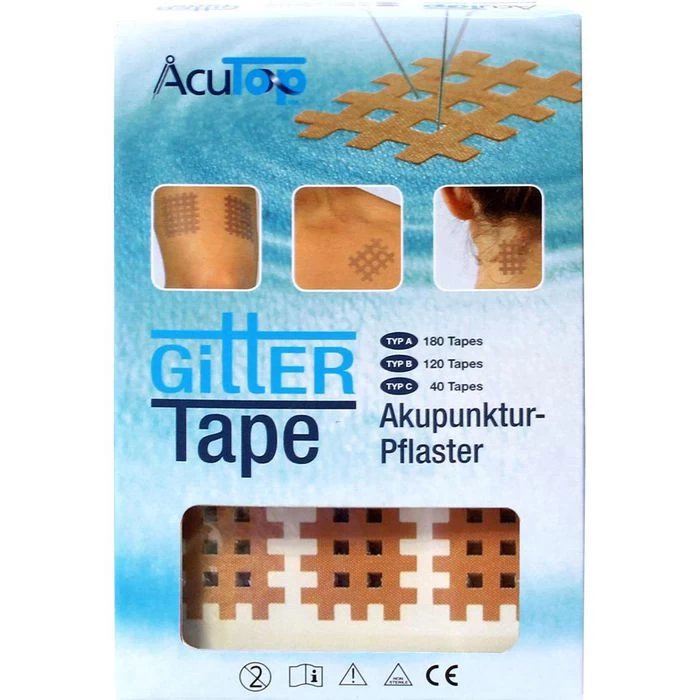 AcuTop Gittertape Typ A, Hautfarben, 2,7 X 2,1cm, 180 Strips – Bild 4