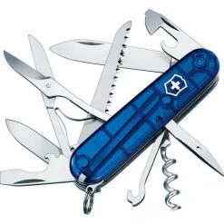 Victorinox Taschenmesser Huntsman 1.3713.T2, Blau Transparent, 15 Funktionen