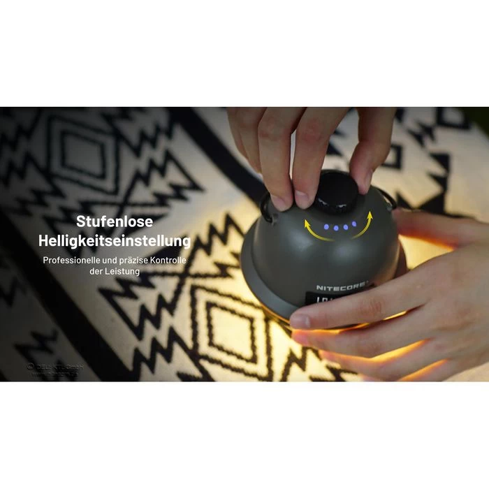 Nitecore Campinglampe LR40 Weiß LED Dimmbar, 100 Lumen, Akku, USB, Powerbank – Bild 4