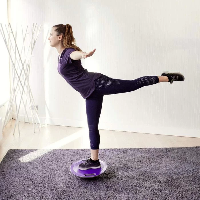 Navaris Balance-Board Therapiekreisel, Ø 40cm, Lila, Mit Griffen – Bild 2