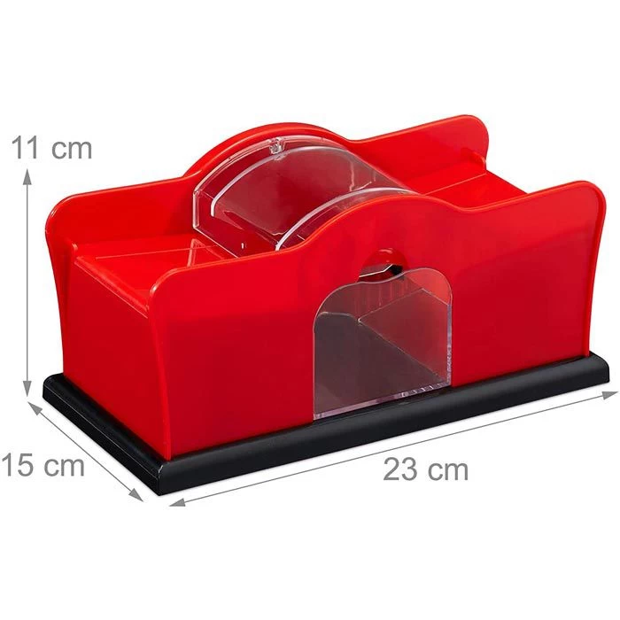 Relaxdays Kartenmischmaschine Mit Kurbel, Manuell, Kartenformat 6,3 X 9,1 Cm, Für 2 Decks – Bild 5