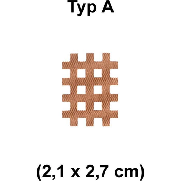 AcuTop Gittertape Typ A, Hautfarben, 2,7 X 2,1cm, 180 Strips – Bild 3