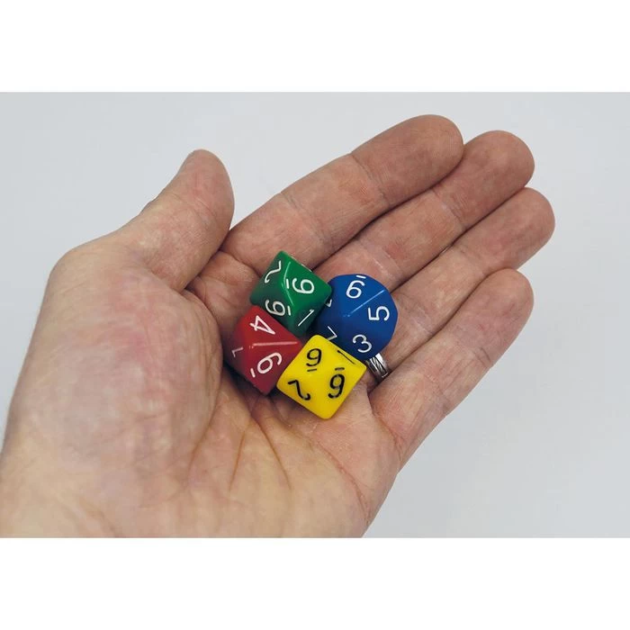 TimeTex Würfel 93637 Zehner 00-90, Bunt ,10-seitig, Zahlenwürfel, Ø 20mm, 6 Stück – Bild 2