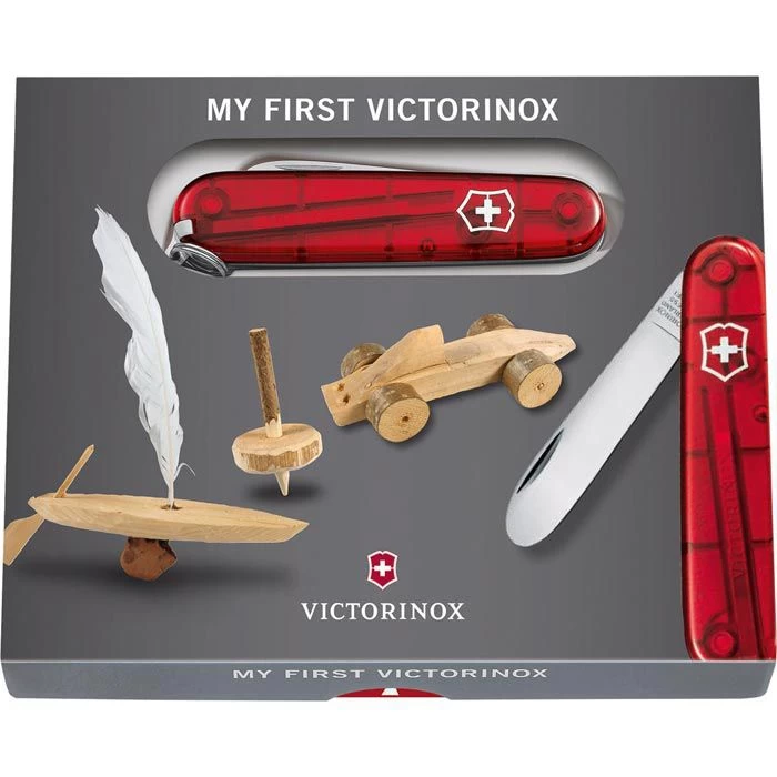 Victorinox Taschenmesser My First H, 0.2373.T, Für Kinder, Rot Transparent, 9 Funktionen – Bild 3