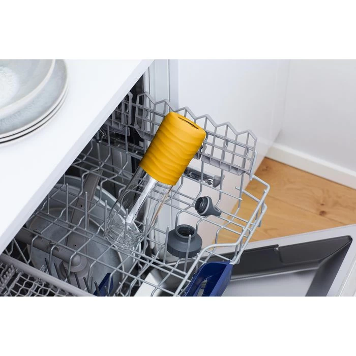 Emsa Trinkflasche Drink2Go Glas N3100800, 0,7 L, Glas, Transparent / Gelb – Bild 4