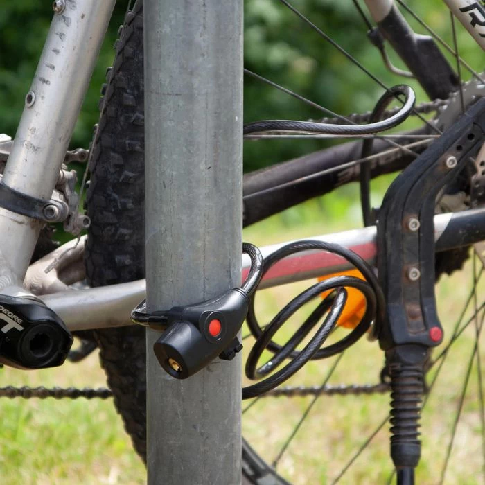 Fischer-MTS Fahrradschloss 85849, Kabelschloss, Länge 180cm, Sicherheitslevel 3 – Bild 2