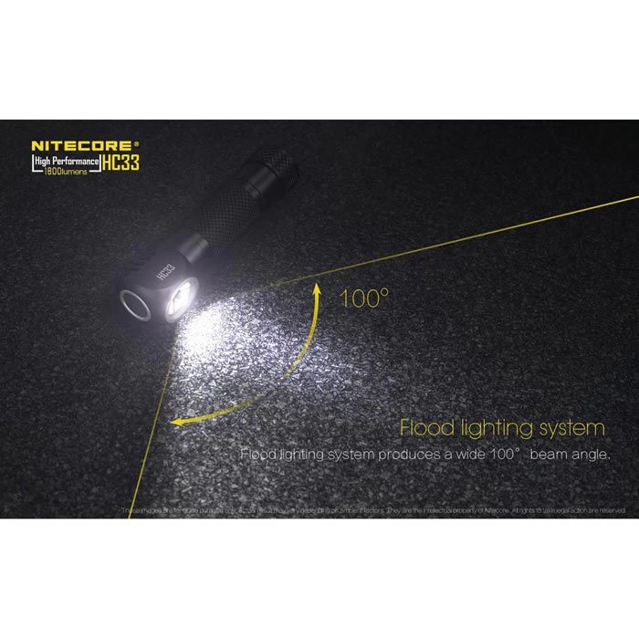 Nitecore Stirnlampe HC33 LED, 1800 Lumen, Akku, Wasserdicht â Bild 3