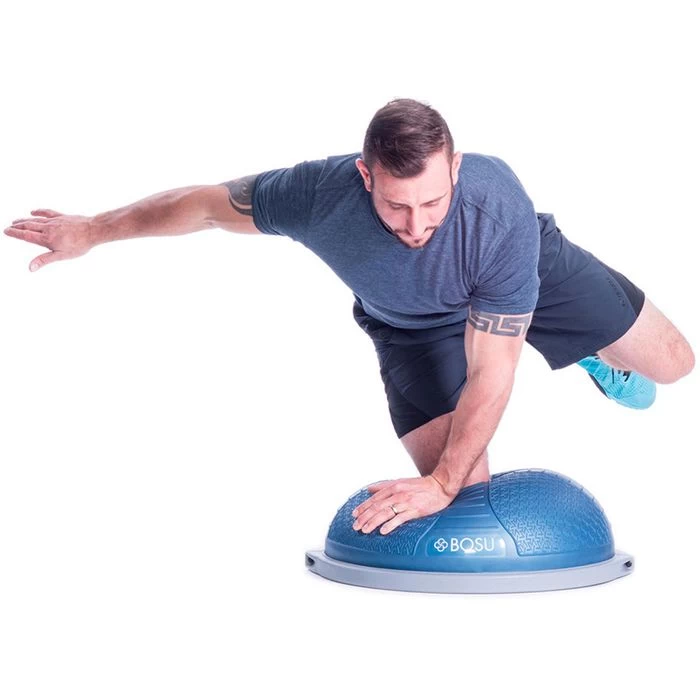 Bosu Balance-Ball NexGen Pro Balance Trainer, Beidseitig Nutzbar, Mit Luftpumpe, Blau, Ø 65cm – Bild 4