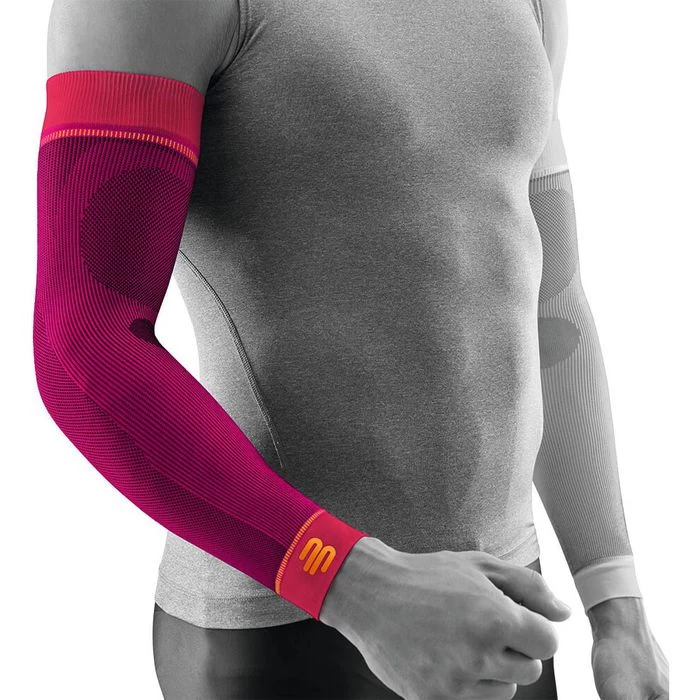 Bauerfeind Armling Sports Compression Sleeves Arm, Gr. XL (kurz), Pink, Beidseitig Tragbar, 2 Stück – Bild 2
