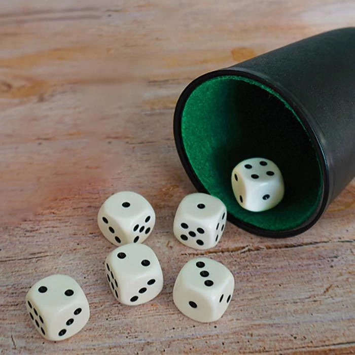 ASS Würfel Altenburger, 22574019, Weiß, Augenwürfel, 15mm Kantenlänge, 6 Stück – Bild 4