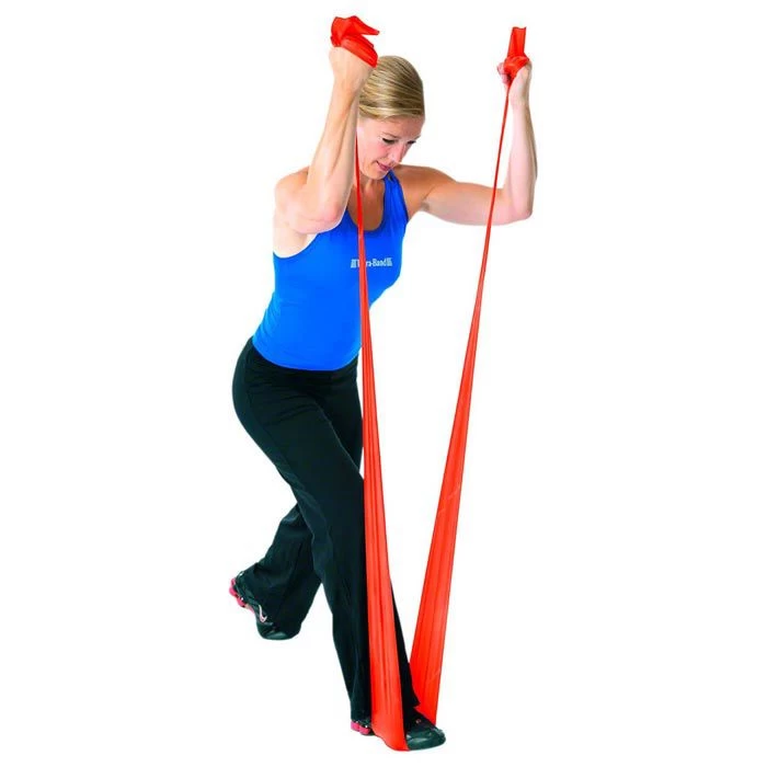 THERABAND Fitnessband Übungsband Set 1,5m, Leicht, Medium, Stark, 3 Stück – Bild 3