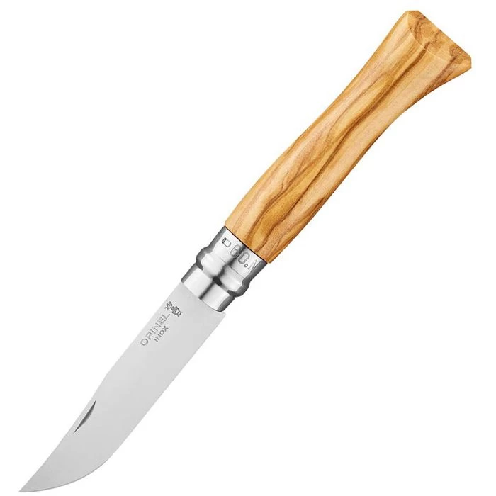 Opinel Klappmesser No.9 Inox, KlingenlÀnge 9cm, Olive, Braun