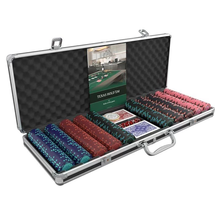 Bullets Pokerkoffer BG-PS-0008 Corrado, Alu-Koffer, 2 Decks Plastikkarten, 500 Chips Ohne Wert