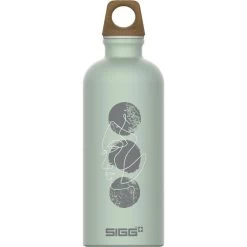 SIGG Trinkflasche Traveller MyPlanet Repeat, 0,6 L, Aluminium, Grün