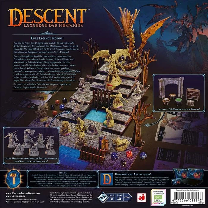 Asmodee Brettspiel FFGD1500 Descent, Legenden Der Finsternis, Ab 14 Jahre, 1-4 Spieler – Bild 4