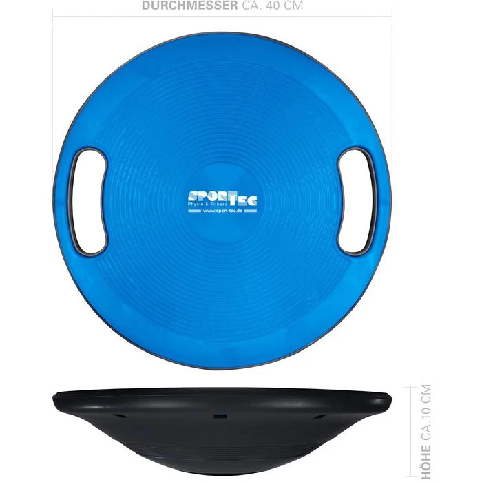 Sport-Tec Balance-Board Fitnesskreisel, Ø 40cm, Mit Griffen, Blau – Bild 5