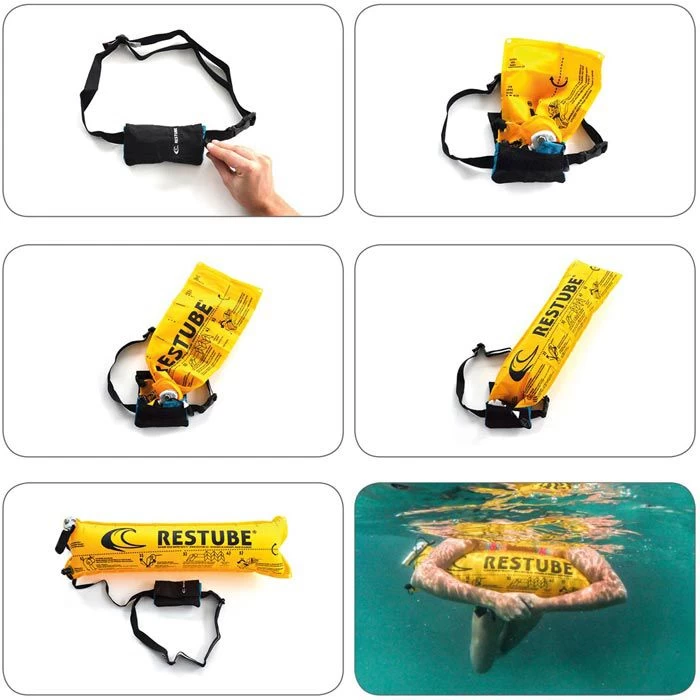 RESTUBE Schwimmboje Classic RT-00202-CR, Für Kinder Und Erwachsene, Schwarz/rot – Bild 2