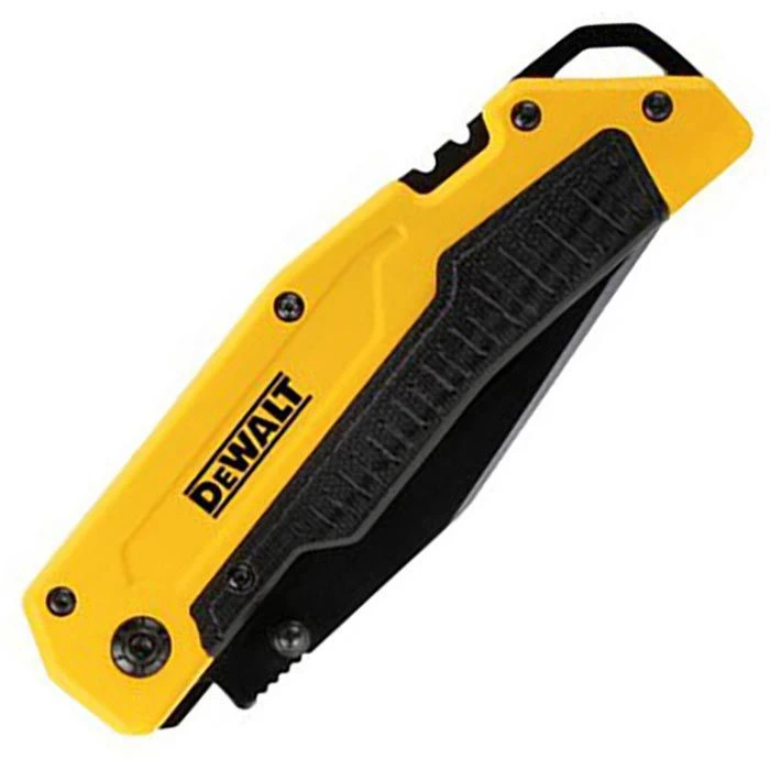 DeWalt Klappmesser DWHT0-10313, KlingenlĂ€nge 8,6cm, Aluminium, Gelb / Schwarz â Bild 4