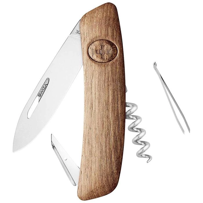 SWIZA Taschenmesser D01, Holzgriff, Walnussholz, 6 Funktionen â Bild 3