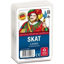 ASS Spielkarten Altenburger 70006 Skat, 32 Karten, Leinen, Französisches Bild