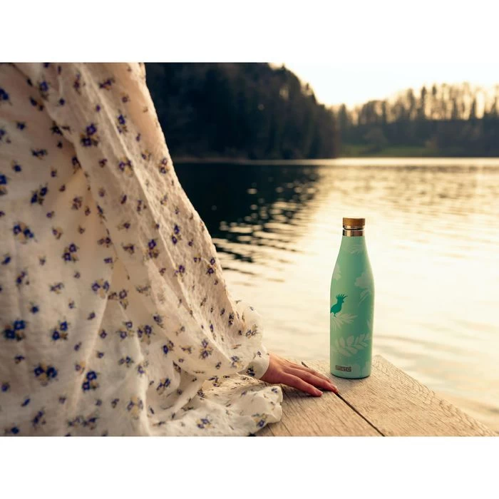 SIGG Trinkflasche Meridian Sumatra Birds, 0,5 L, Edelstahl, Türkis – Bild 3