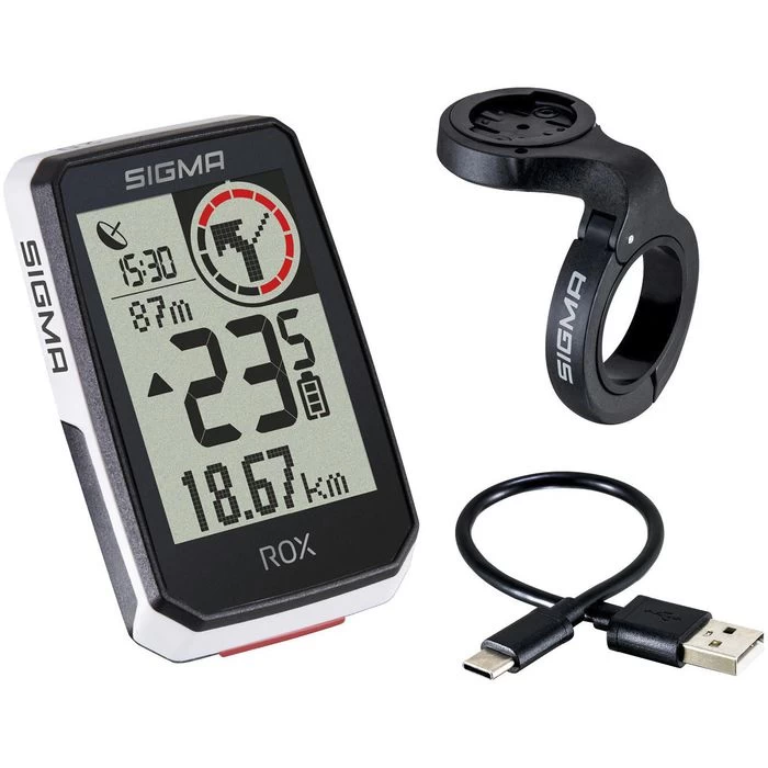 Sigma Fahrradcomputer ROX 2.0 GPS, Top Mount Set, Kabellos, Weiß, Mit GPS, Wasserdicht – Bild 7