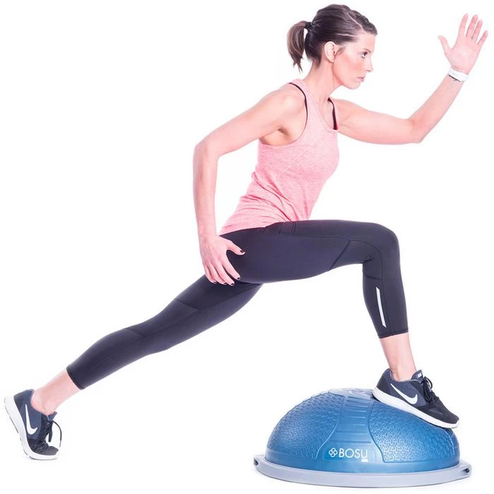 Bosu Balance-Ball NexGen Pro Balance Trainer, Beidseitig Nutzbar, Mit Luftpumpe, Blau, Ø 65cm – Bild 3