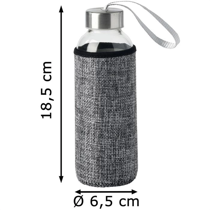 Böttcher-AG Trinkflasche Mit Hülle, 0,45 L, Glas, Transparent – Bild 3
