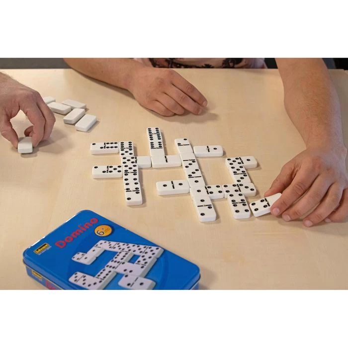 Idena Kartenspiel 6050012 Domino, In Metalldose, Ab 6 Jahre, 2-6 Spieler â Bild 2