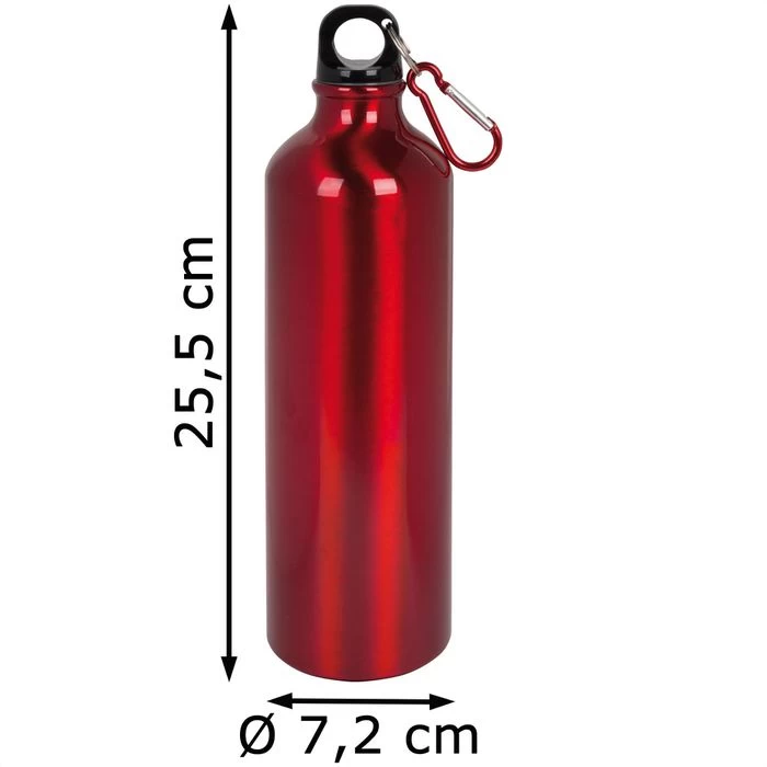 Böttcher-AG Trinkflasche, 0,75 L, Aluminium, Rot – Bild 4