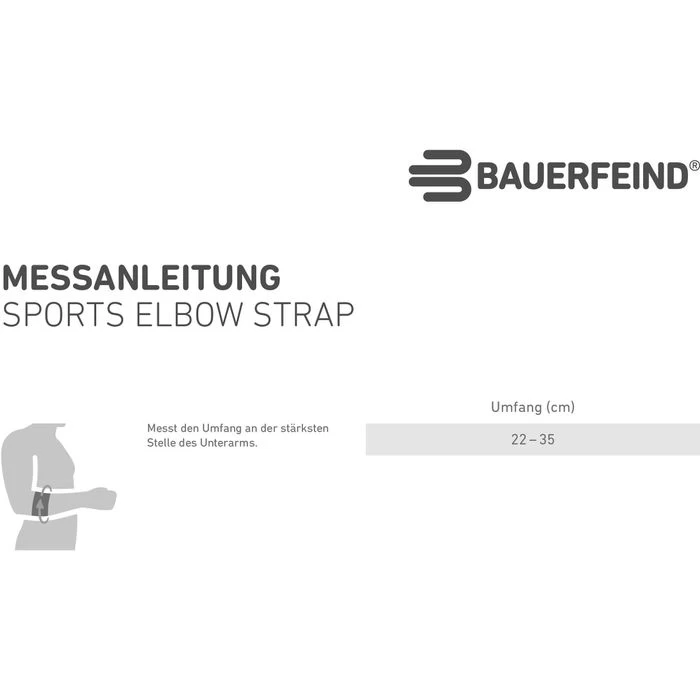 Bauerfeind Ellenbogenbandage Sports Elbow Strap, Für Links & Rechts, Schwarz, Einheitsgröße – Bild 5
