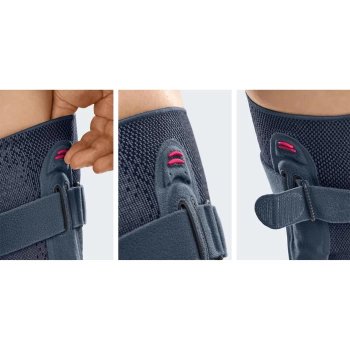 Medi Kniebandage Genumedi Pro Knieorthese, Silber, Mit Silikonring, Größe I – Bild 4