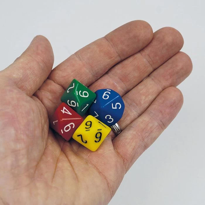 TimeTex Würfel 93636, Einer 0-9, Bunt, 10-seitig, Zahlenwürfel, Ø 20mm, 100 Stück – Bild 4